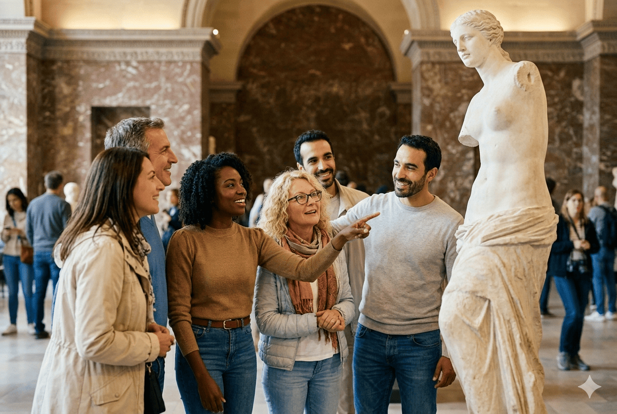 Participants à une visite guidée